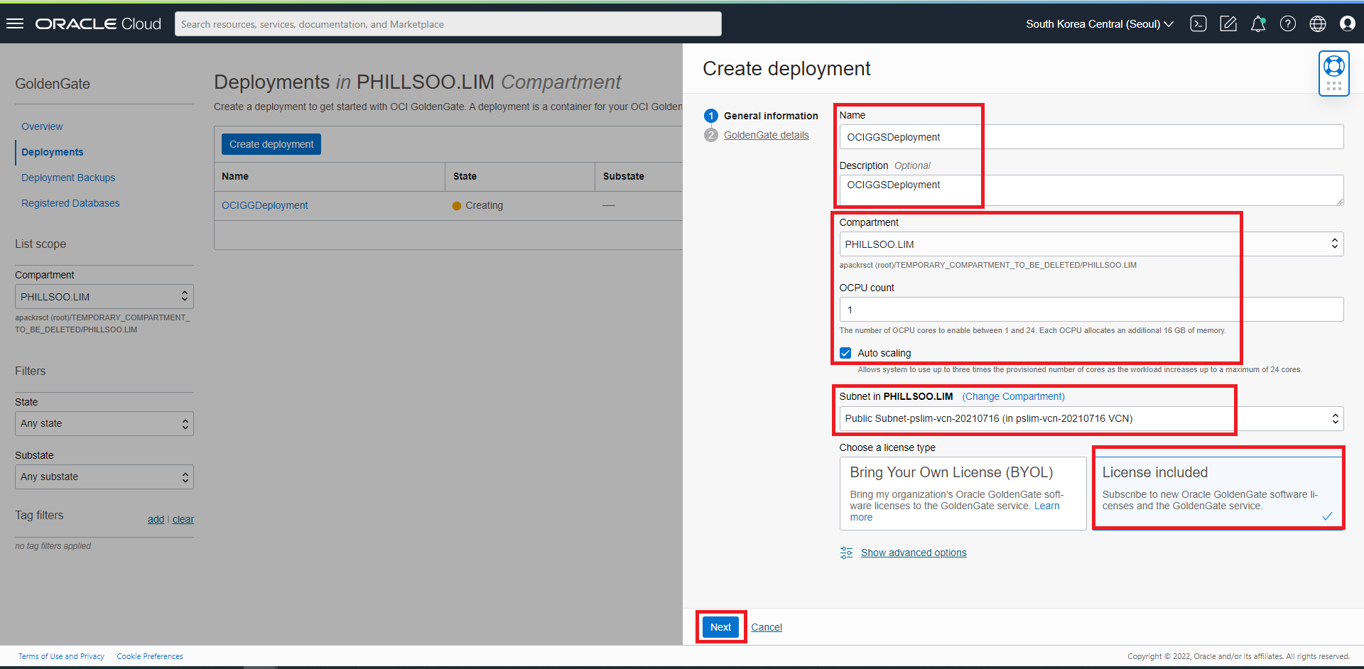 DEPLOYMENT INPUT