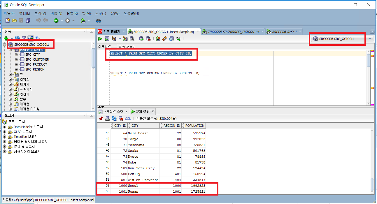 SOURCEDB INSERTCHECK